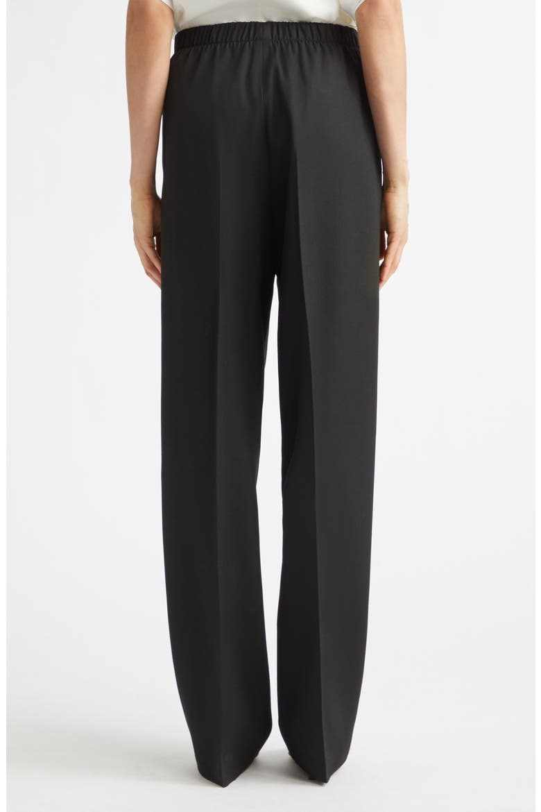 Wool Grain de Poudre Wide Leg Pants, Alternate, color, 1010 DOUBLE BLACK
