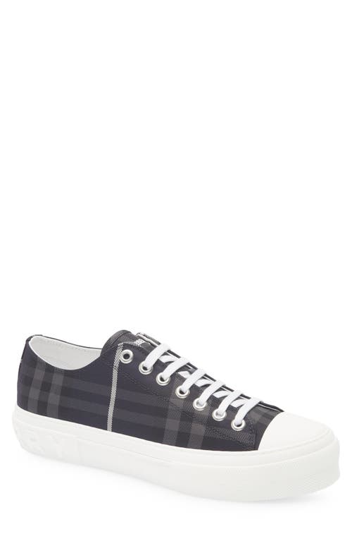 Burberry Jack Check Sneaker In Gray