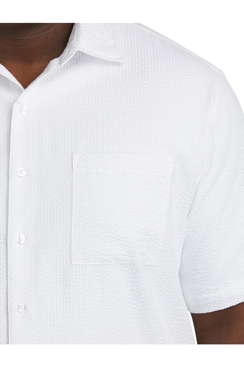 Big & Tall Seersucker Stripe Sport Shirt, Alternate, color, WHITE