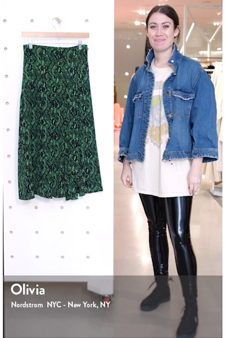Ramos Snake Print Silk Midi Skirt video