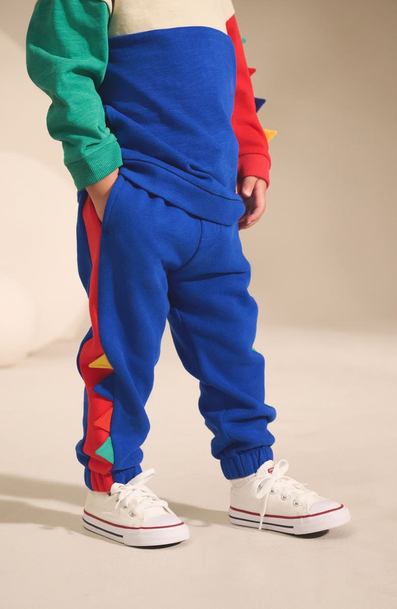 NEXT Kids' Colorblock Dinosaur Sweatshirt & Joggers Set, Alternate, color, Multi