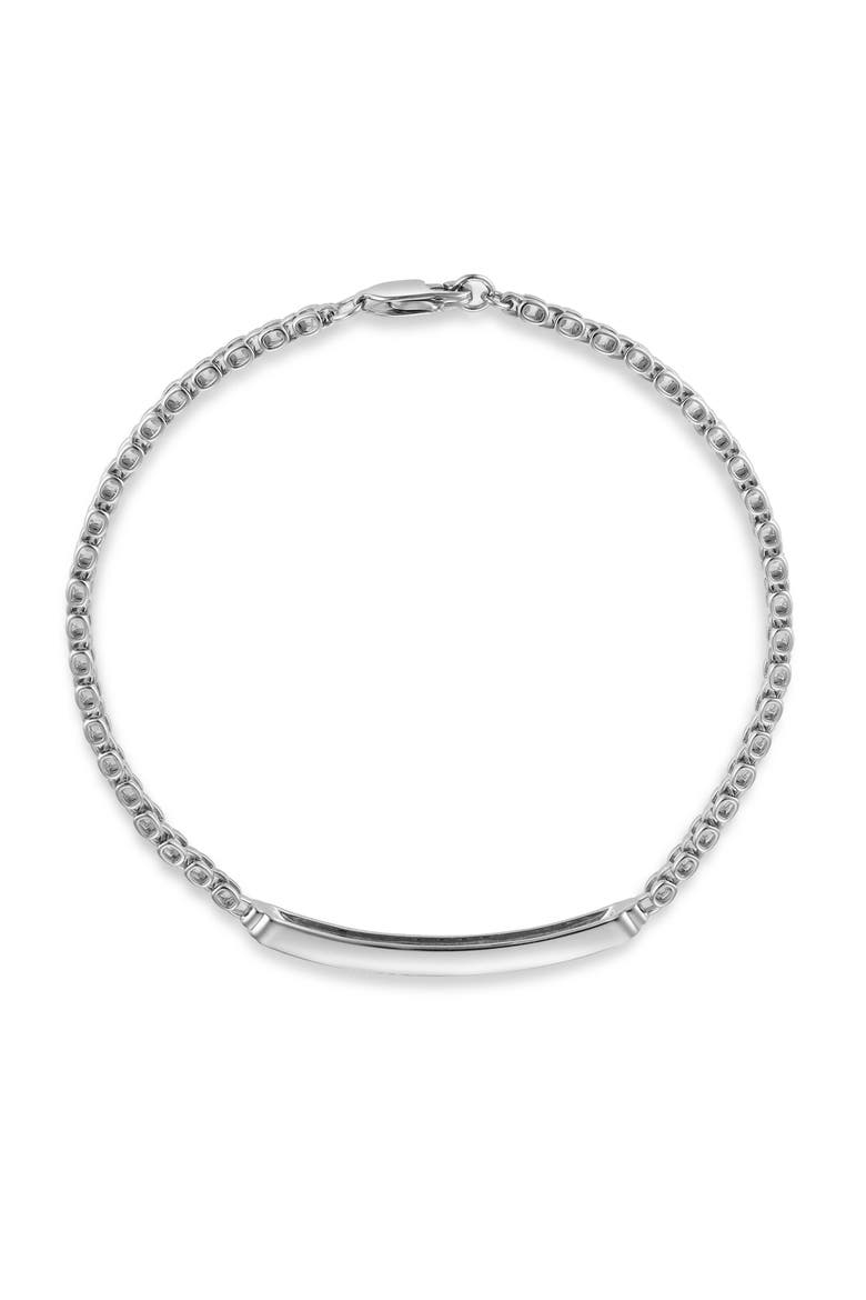 Kaito 0.55CT Pavé Bar Black Spinel Bracelet 925 Silver, Alternate, color, Sterling Silver