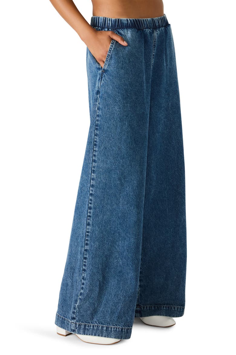 Levy Pull-On Wide Leg Jeans, Alternate, color, DARK NAVY