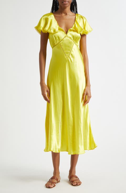 ワンピース MSGM Woman Dress Yellow 3842MDA22257309 06 3841MDA03_257101_06_01_600x600
