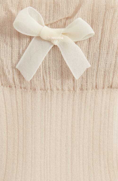 Casa Clara Mary Sheer Mesh Ankle Socks In Neutral