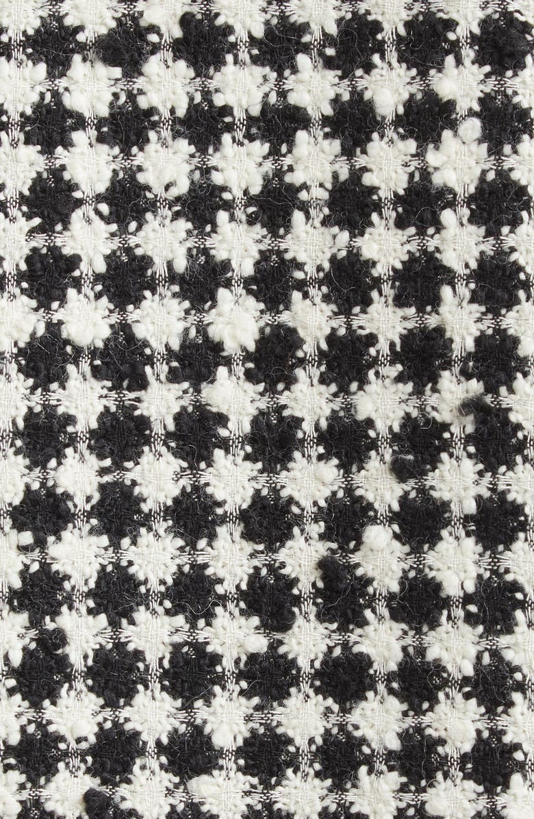 Max Mara Studio Volante Houndstooth Tweed Jacket, Alternate, color, White/ Black
