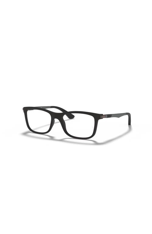 Ray Ban Ray-ban 46mm Square Optical Glasses In Black