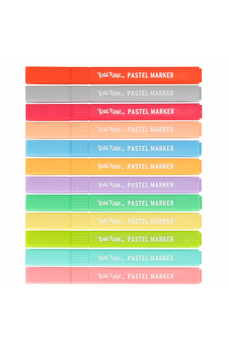 Brea Reese Pastel Markers12Pc, Alternate, color, Multicolored