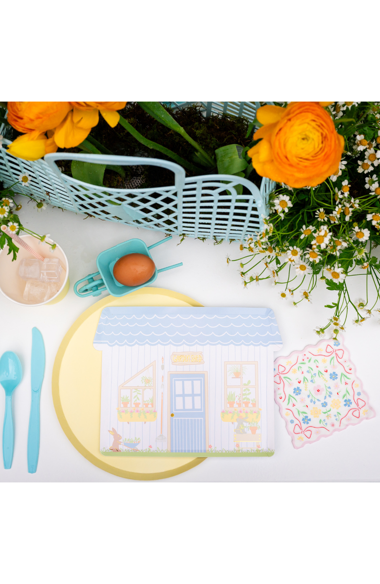 Daydream Society Bunnies In The Garden Pink Floral Petite Napkins, Alternate, color, Asssorted Pre-Pack