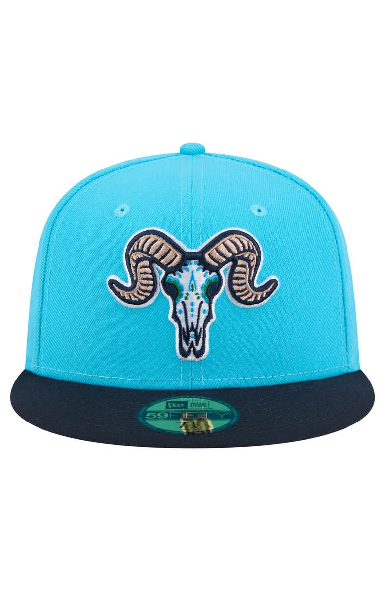 New Era Men's New Era Light Blue/Navy Hartford Yard Goats Copa de la Diversión 59FIFTY Fitted Hat, Alternate, color, Light Blue