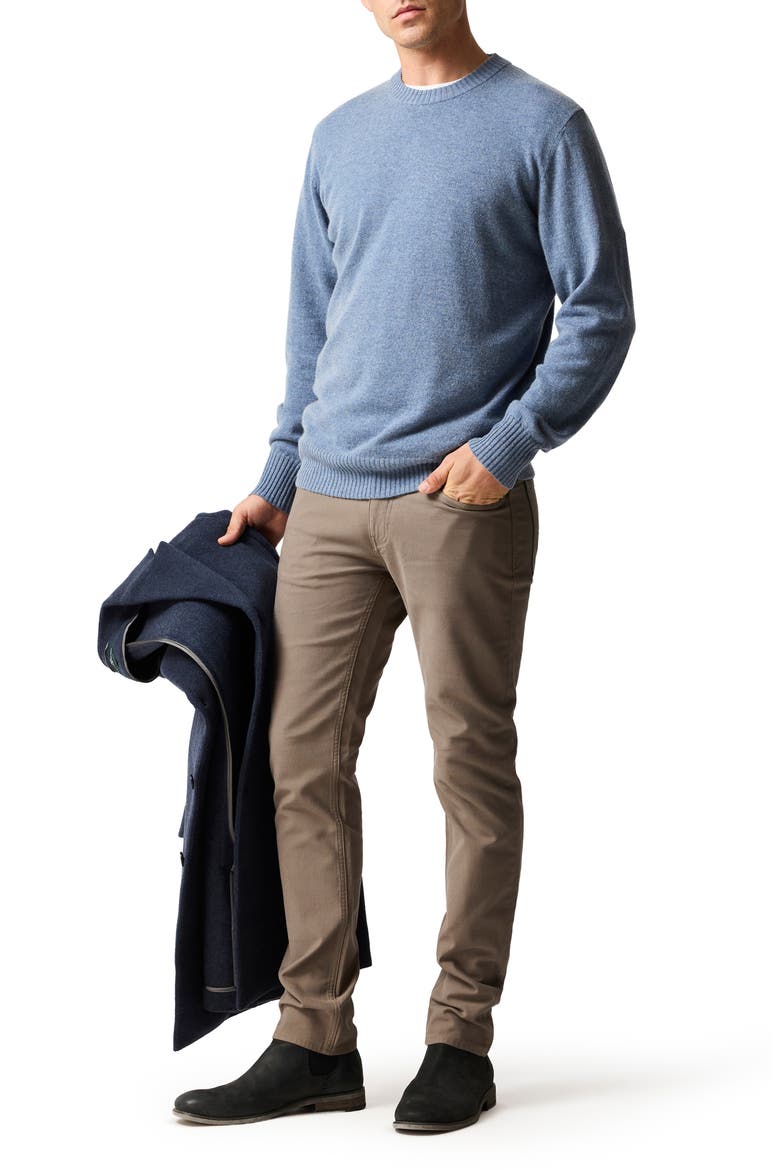 Stewart Island Wool & Cahsmere Crewneck Sweater, Alternate, color, SURF
