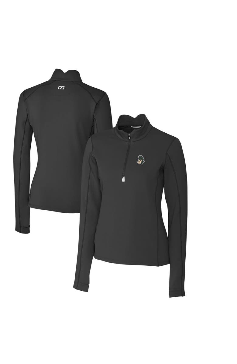 Cutter & Buck Women's Cutter & Buck Black Michigan State Spartans Traverse Stretch Quarter-Zip Pullover Top, Main, color,