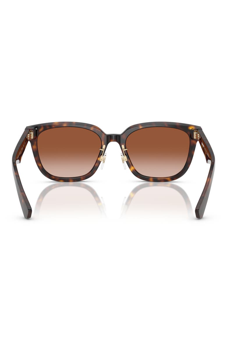 57mm Square Sunglasses, Alternate, color, DARK HAVANA