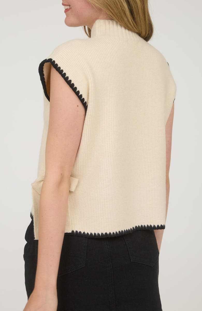 Blu Pepper Side Bow Cap Sleeve Sweater, Alternate, color, Oatmeal