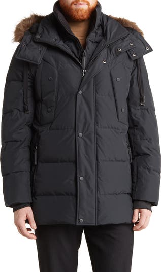 Andrew Marc Jacket retailer Black Fur Trimmed Hood