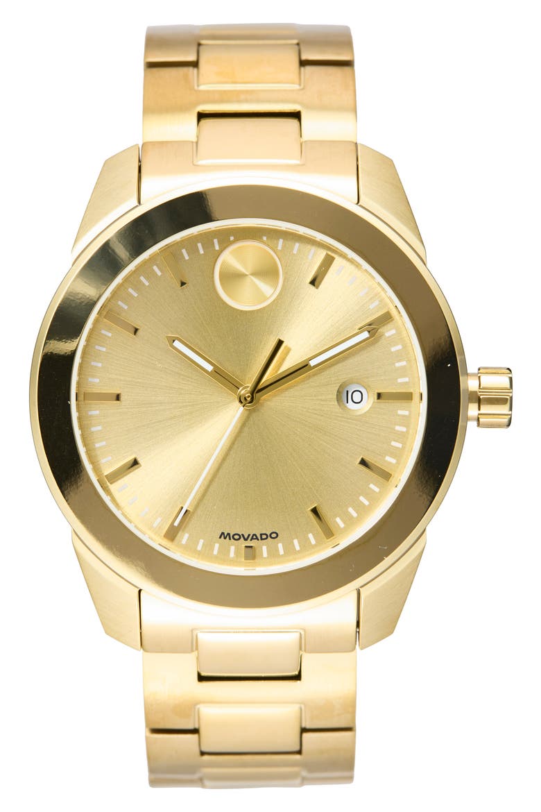 New Sport Goldtone Bracelet Watch, Main, color, GOLD
