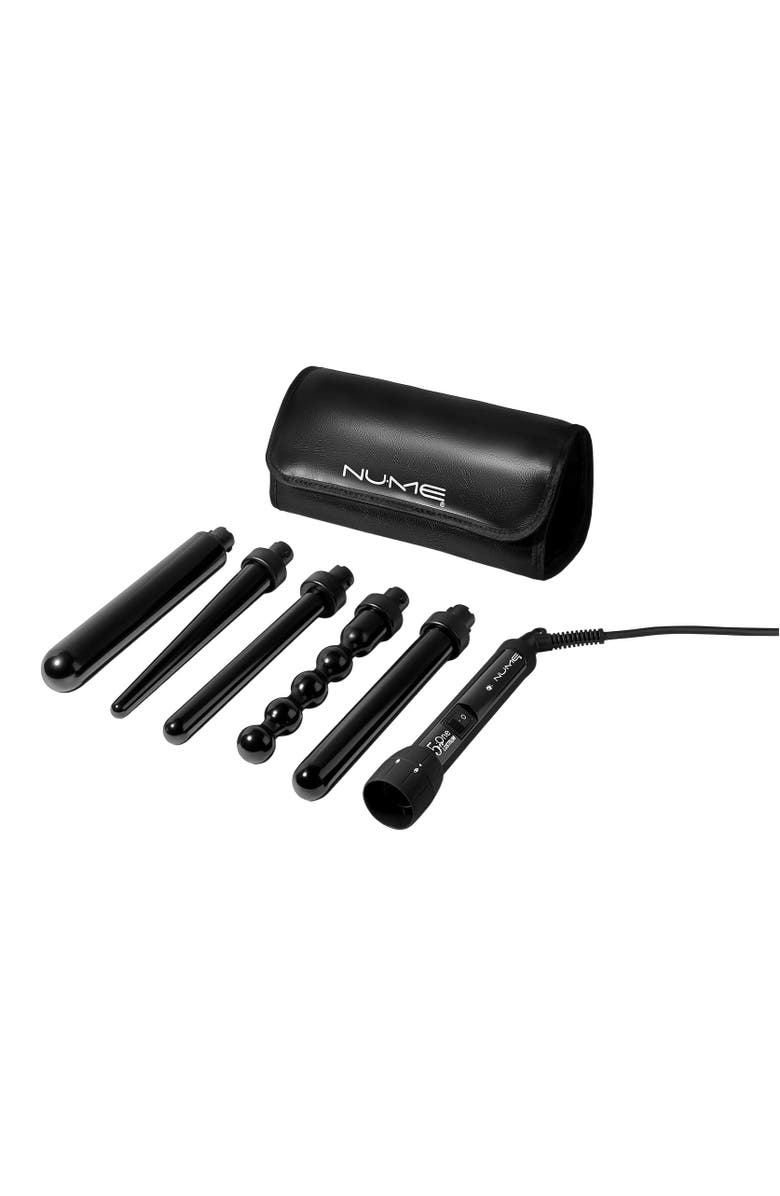 NUME Lustrum 5-in-1 Curling Wand Set | Interchangeable Barrel Styling Kit, Alternate, color, Black