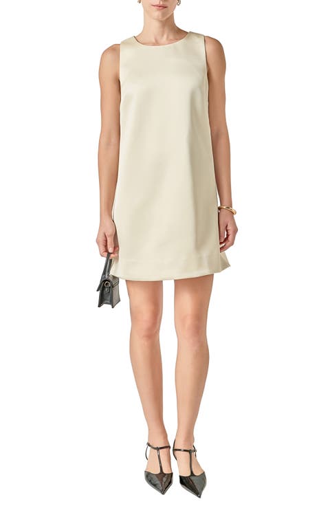 Sleeveless Satin Dress