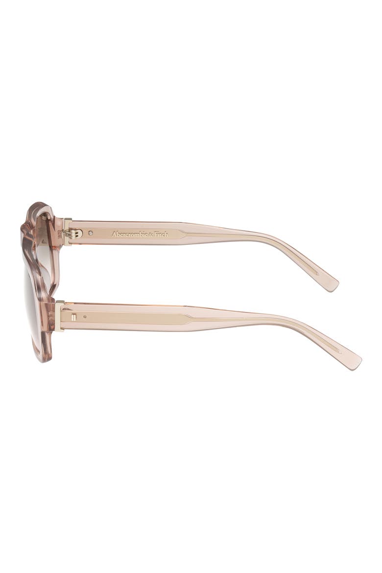 53mm Navigator Sunglasses, Alternate, color, SHINY BEIGE / BLUSH LENS