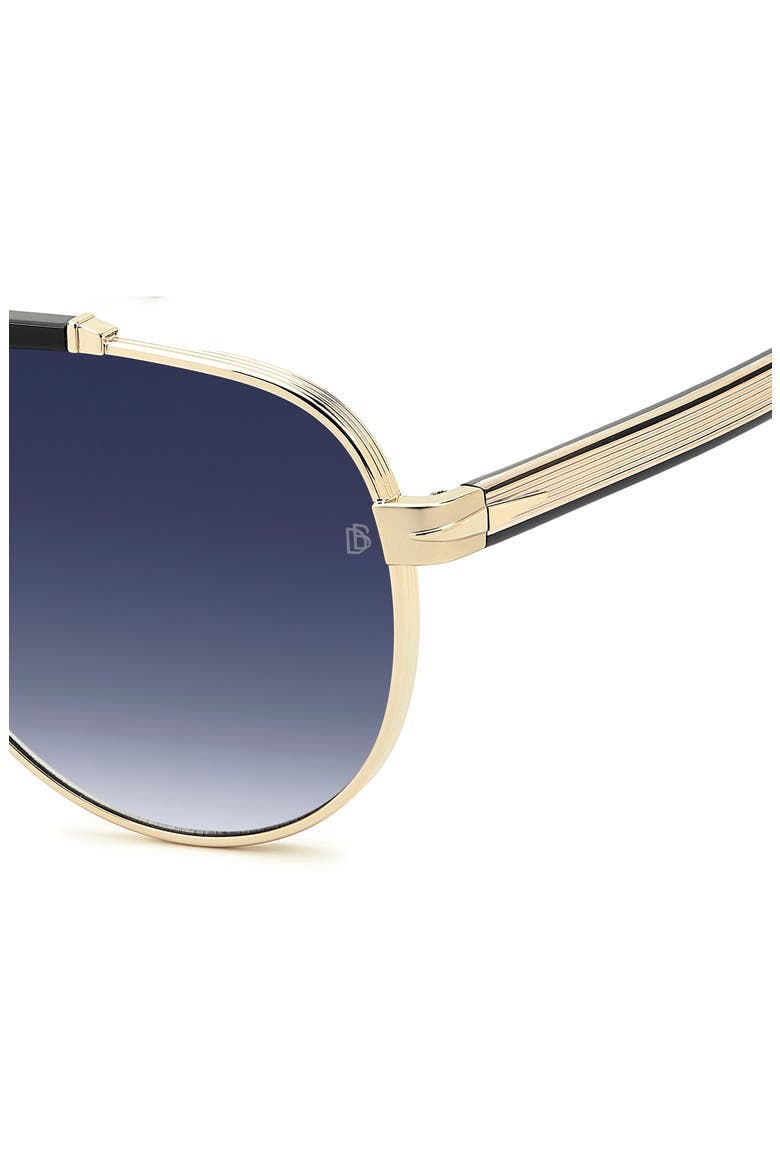 DB 7169/S 62mm Oversize Aviator Sunglasses, Alternate, color, GOLD BLACK/ BLUE SF