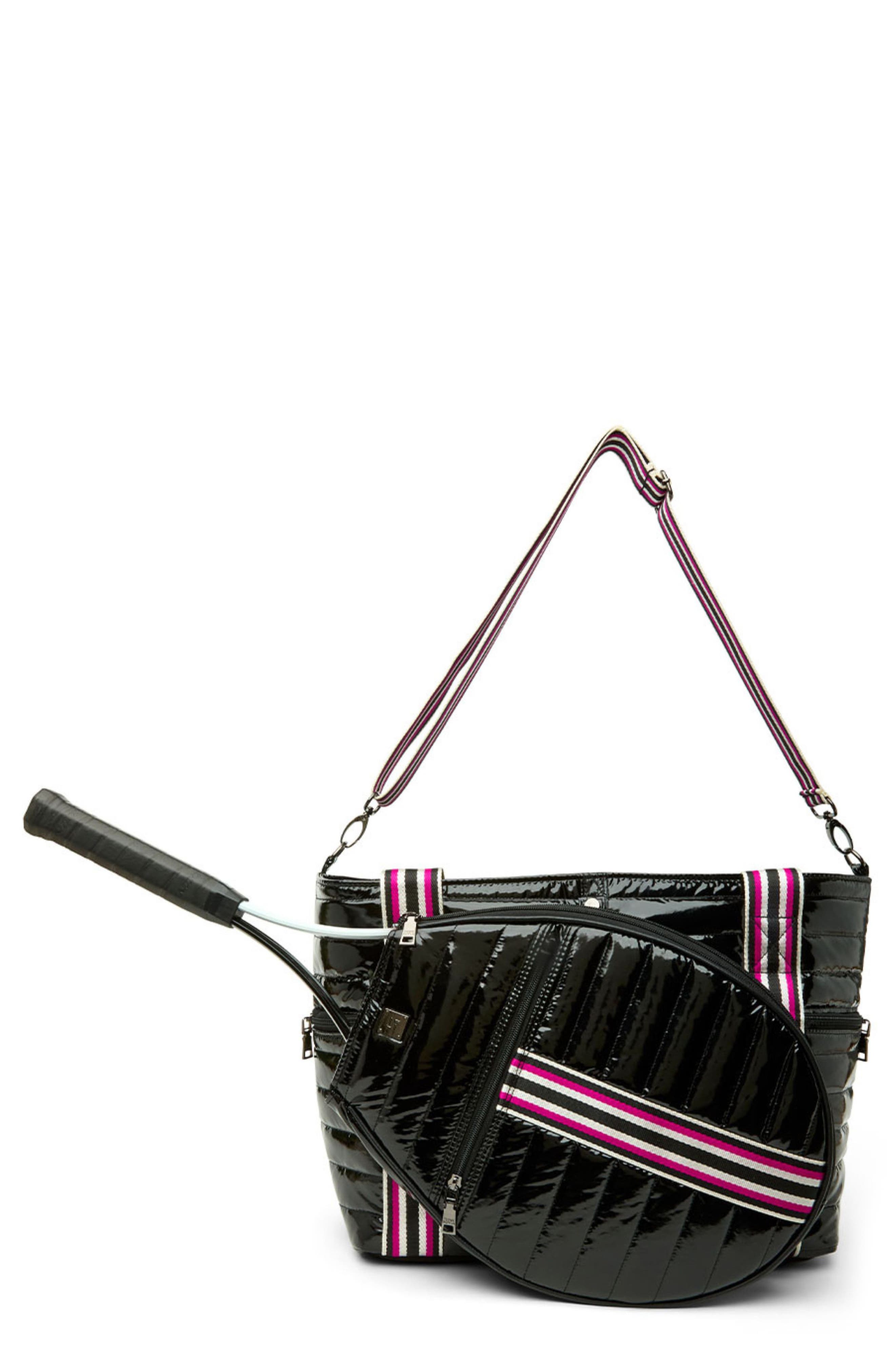 Love Royln Tennis Bag, Main, color, BLACK PATENT