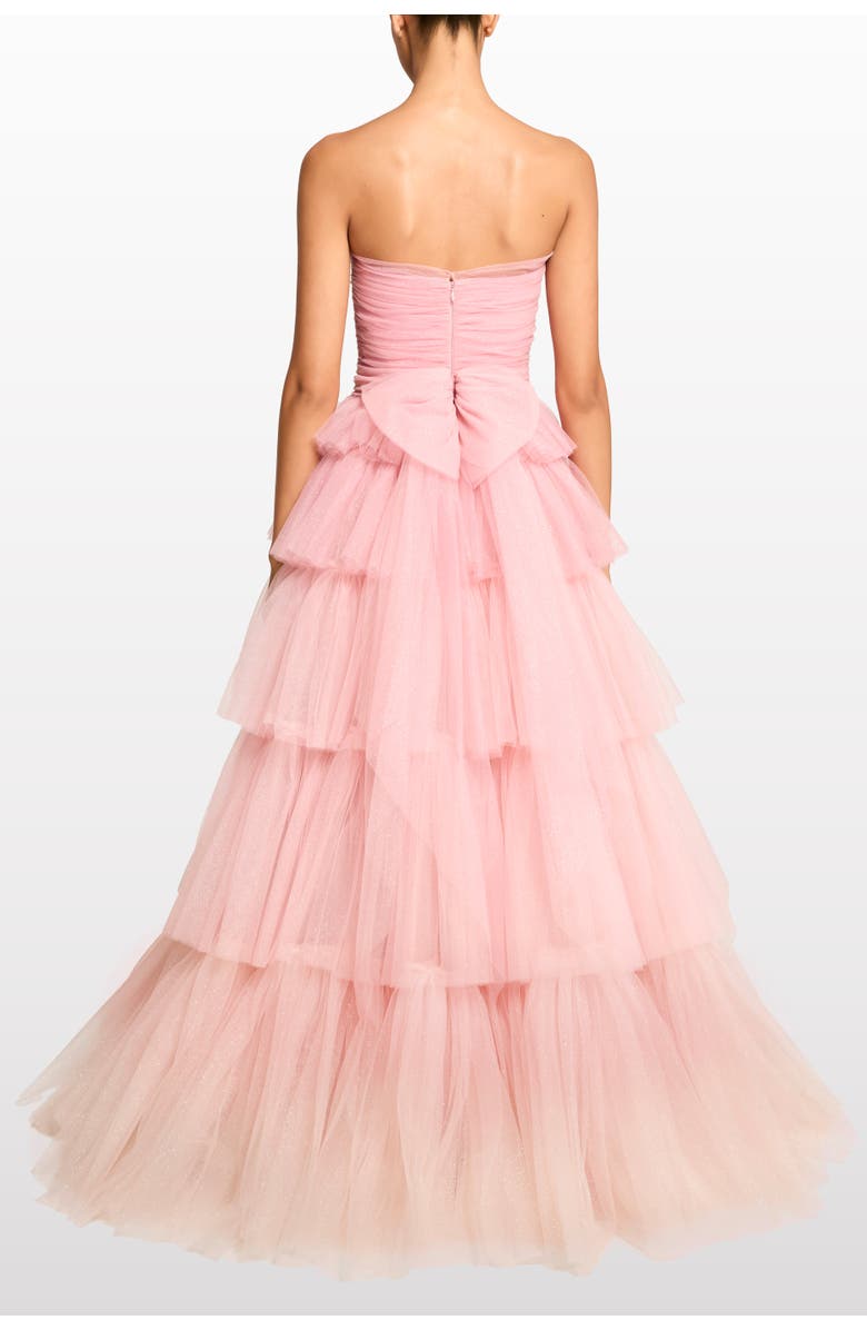 Jenny Packham Adore Tiered Bow Gown, Alternate, color, Blossom Ombre