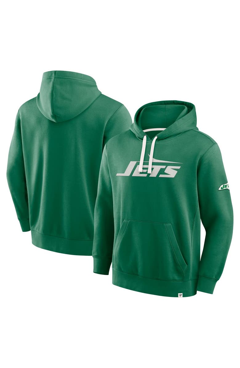 FANATICS Men's Fanatics Kelly Green New York Jets New Horizons Heritage Pullover Hoodie, Main, color, Kelly Green