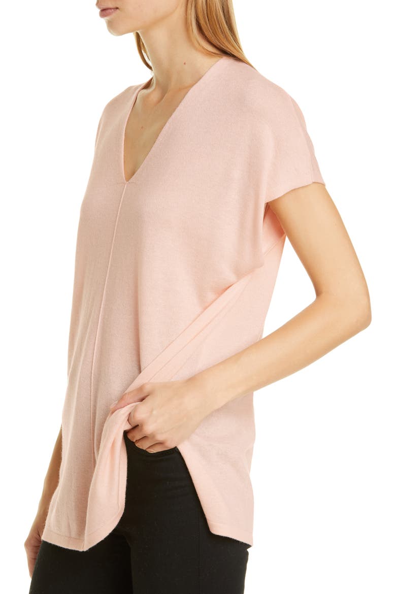 Silk & Cashmere Tunic, Alternate, color, PINK PEONY BUD