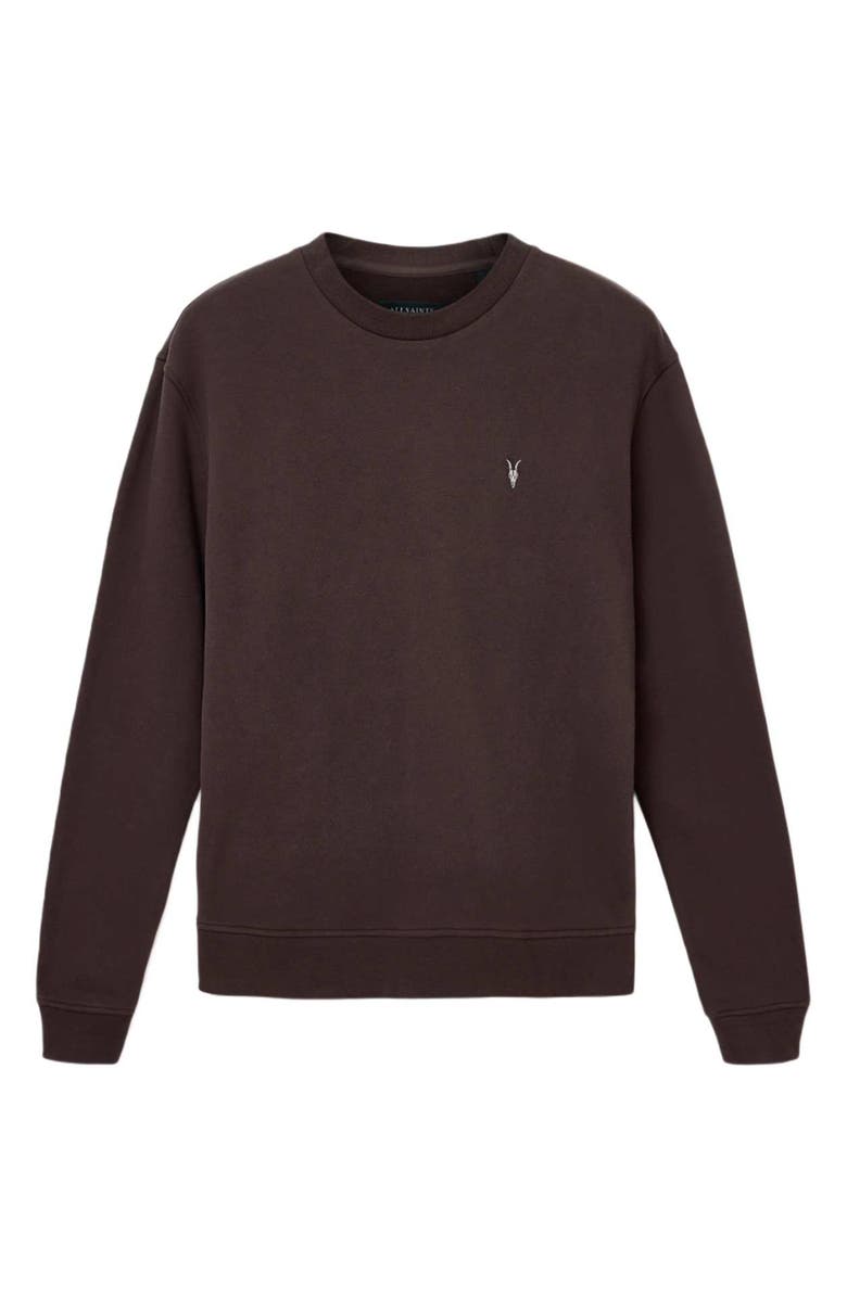 AllSaints Asher Crewneck Sweatshirt, Alternate, color, Plum Brown