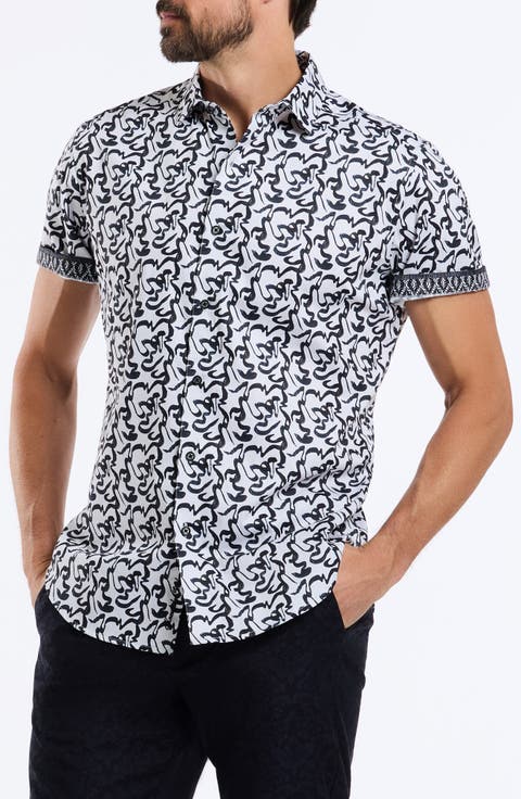 Short Sleeve Cotton Button-Up Shirt