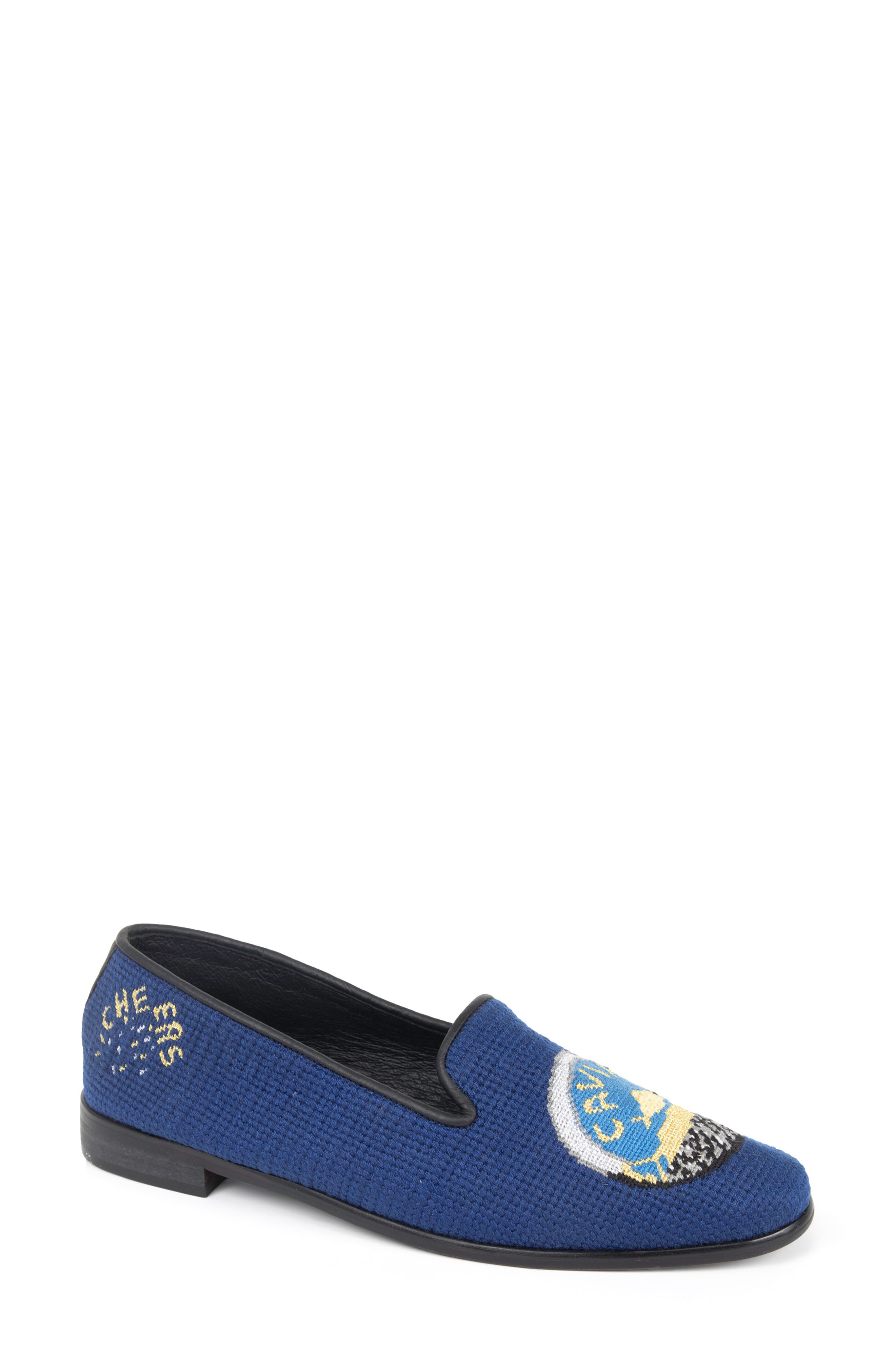 ByPaige Needlepoint Loafer, Main, color, Navy