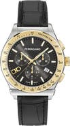 FERRAGAMO 1927 Chronograph Leather Strap Watch, 42mm