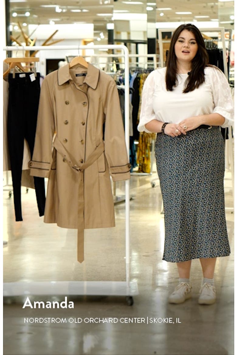 Water Repellent Cotton Blend Belted Trench Coat video
