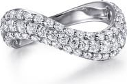 Gabriel & Co. 14k White Gold Diamond Wave Ring
