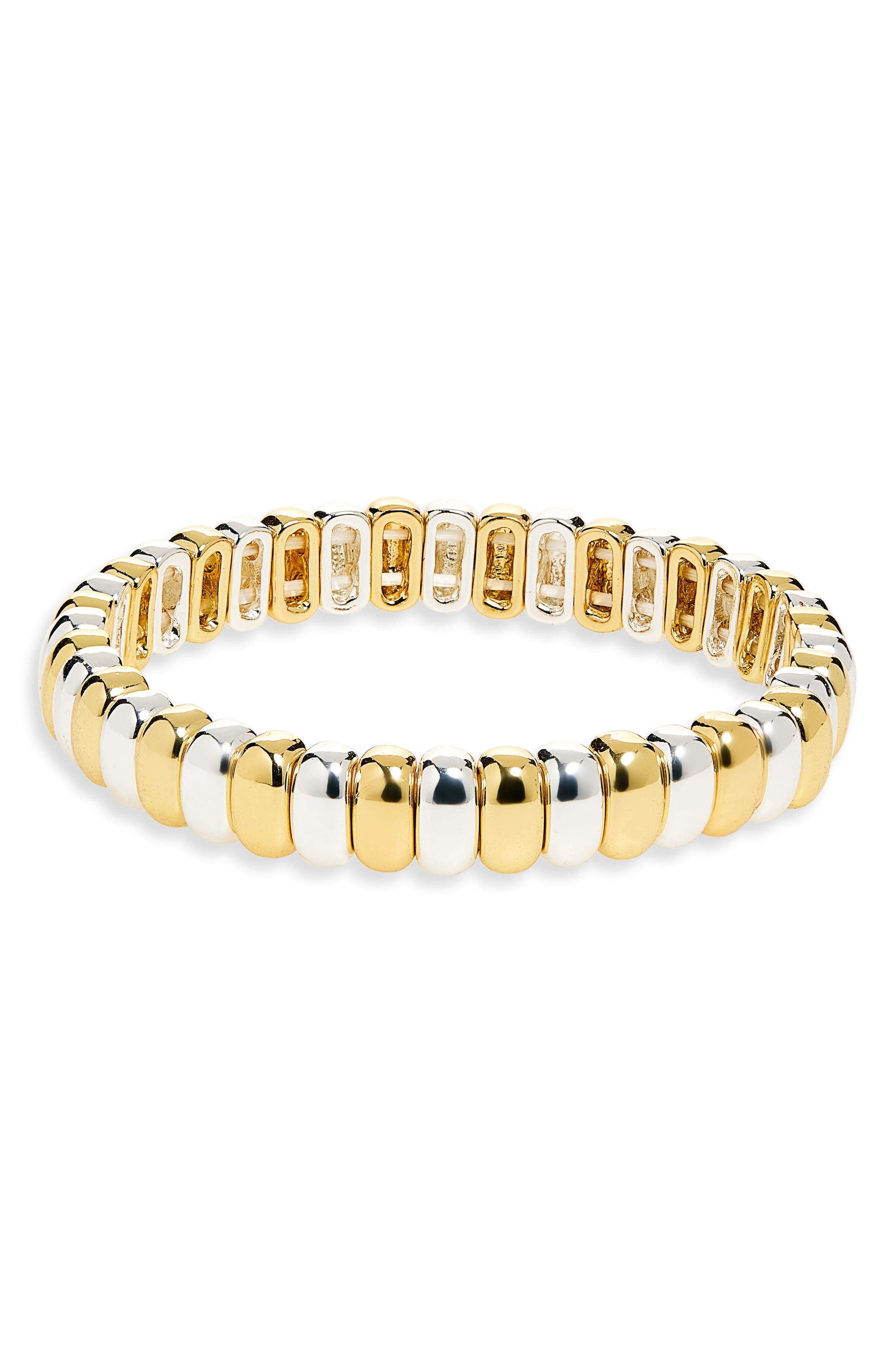 NORDSTROM RACK Two Tone Stretch Bracelet
