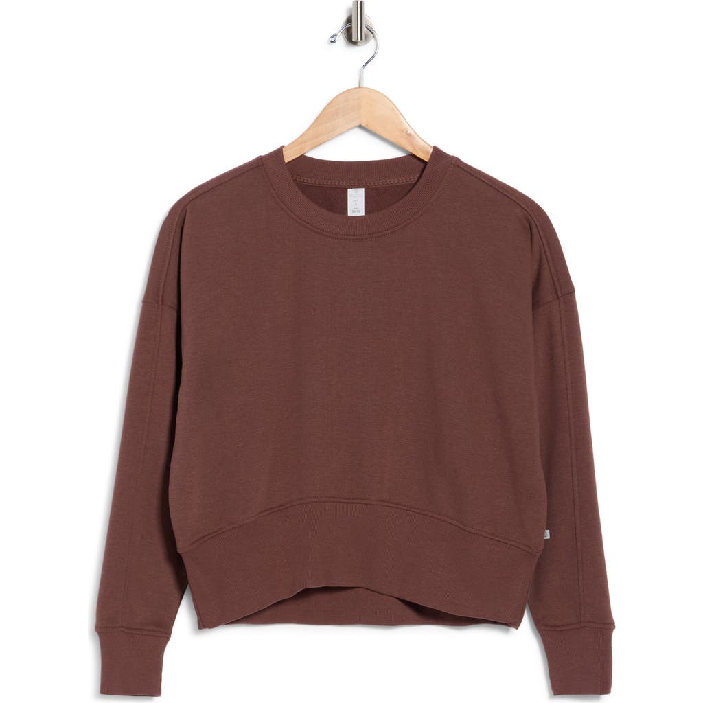 Balance Collection Marley Cotton Blend Fleece Sweatshirt In Brown