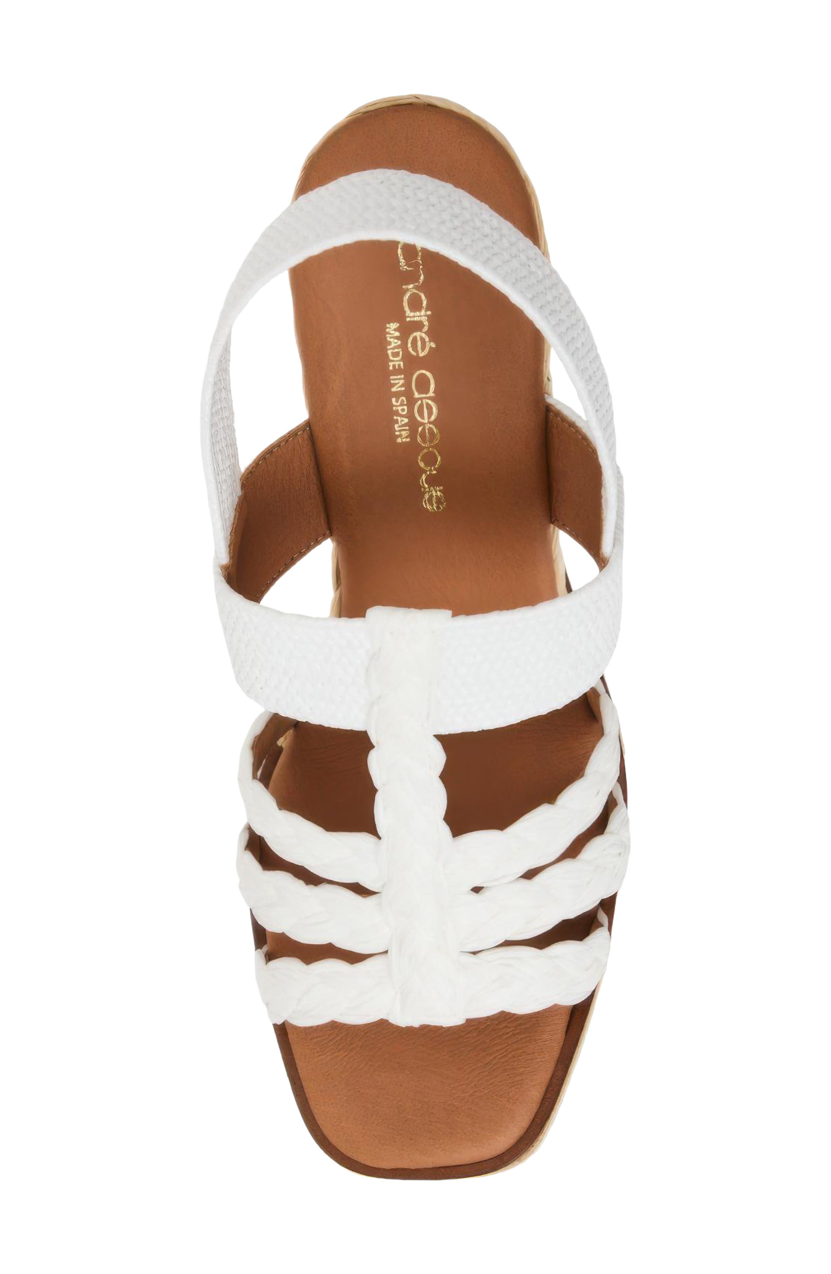 André Assous Maria Wedge Sandal, Alternate, color, White