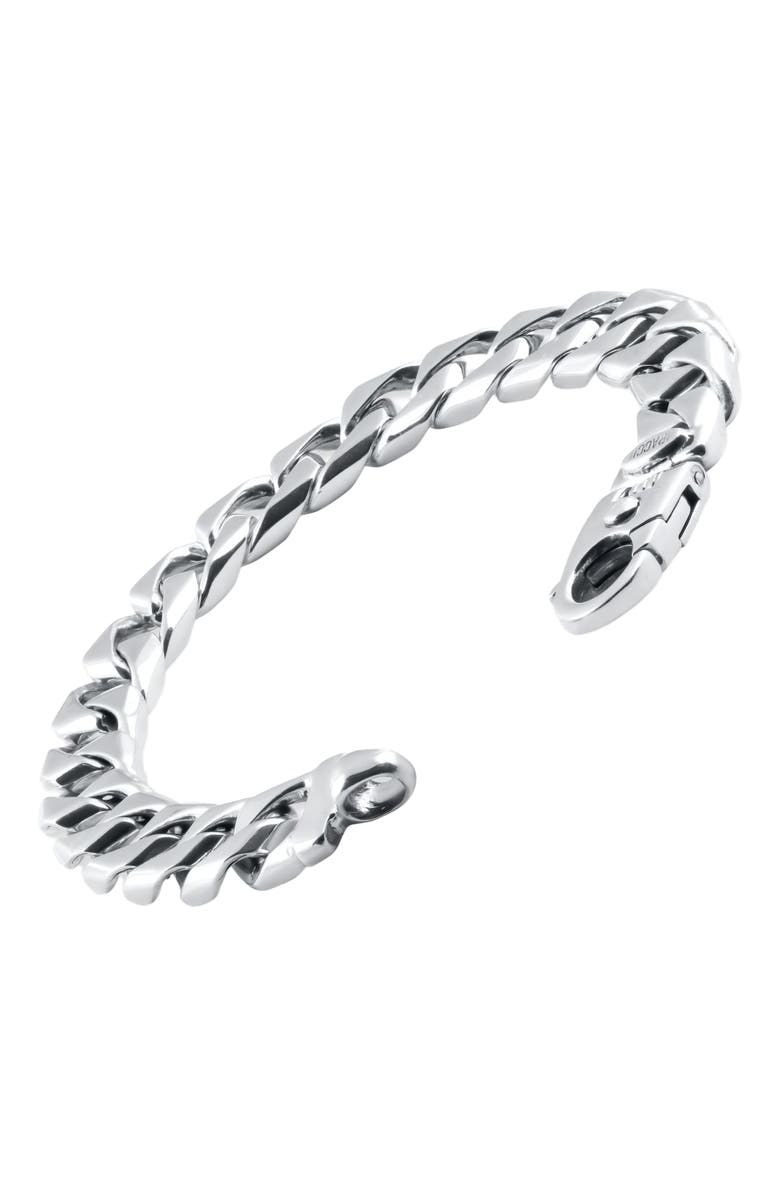 Bliss Diamond Solid 107.8 gram Platinum 11.5mm Heavy Franco Link Lobster Clasp Bracelet 8.5", Alternate, color,