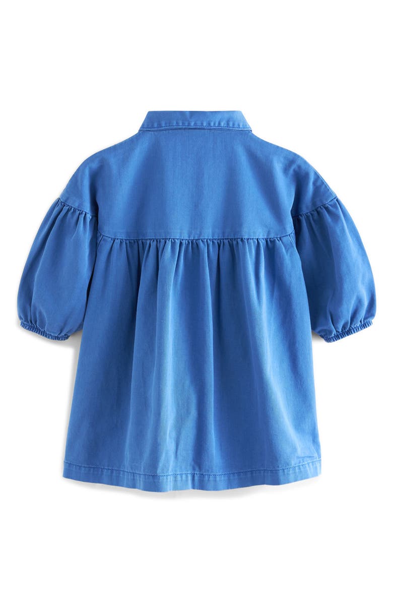 NEXT Kids' Appliqué Cotton Shirtdress, Alternate, color, Blue