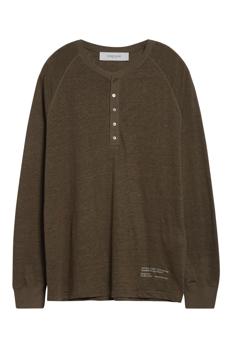 Journey Serafino Long Sleeve Linen Henely, Alternate, color, SEA TURTLE