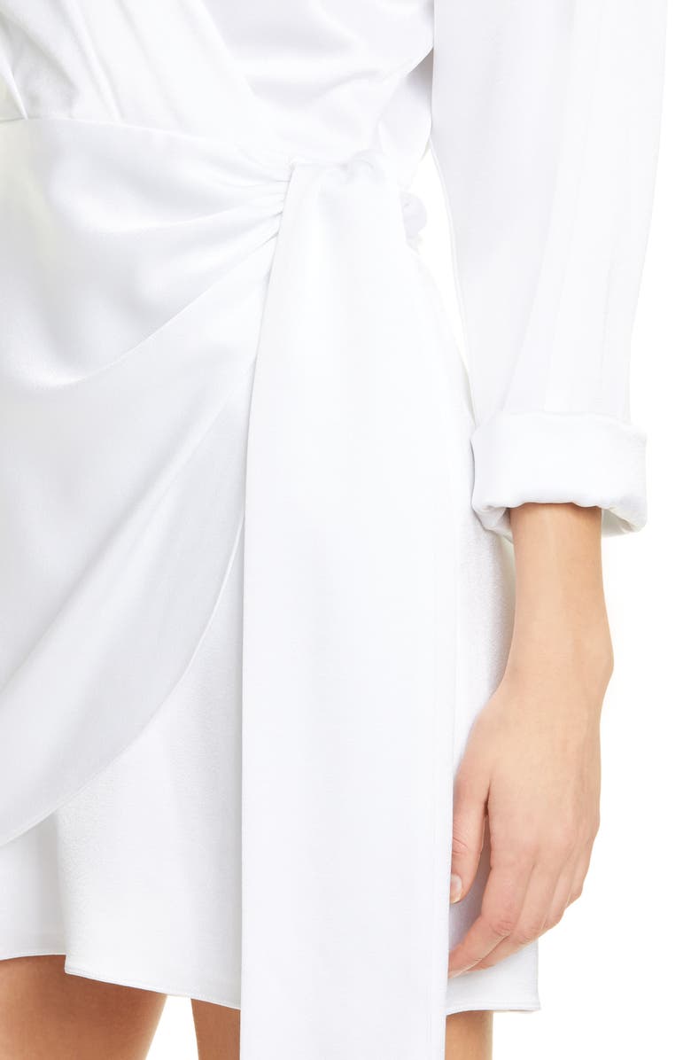 Alice + Olivia Ophelia Faux Wrap Long Sleeve Minidress, Alternate, color, 