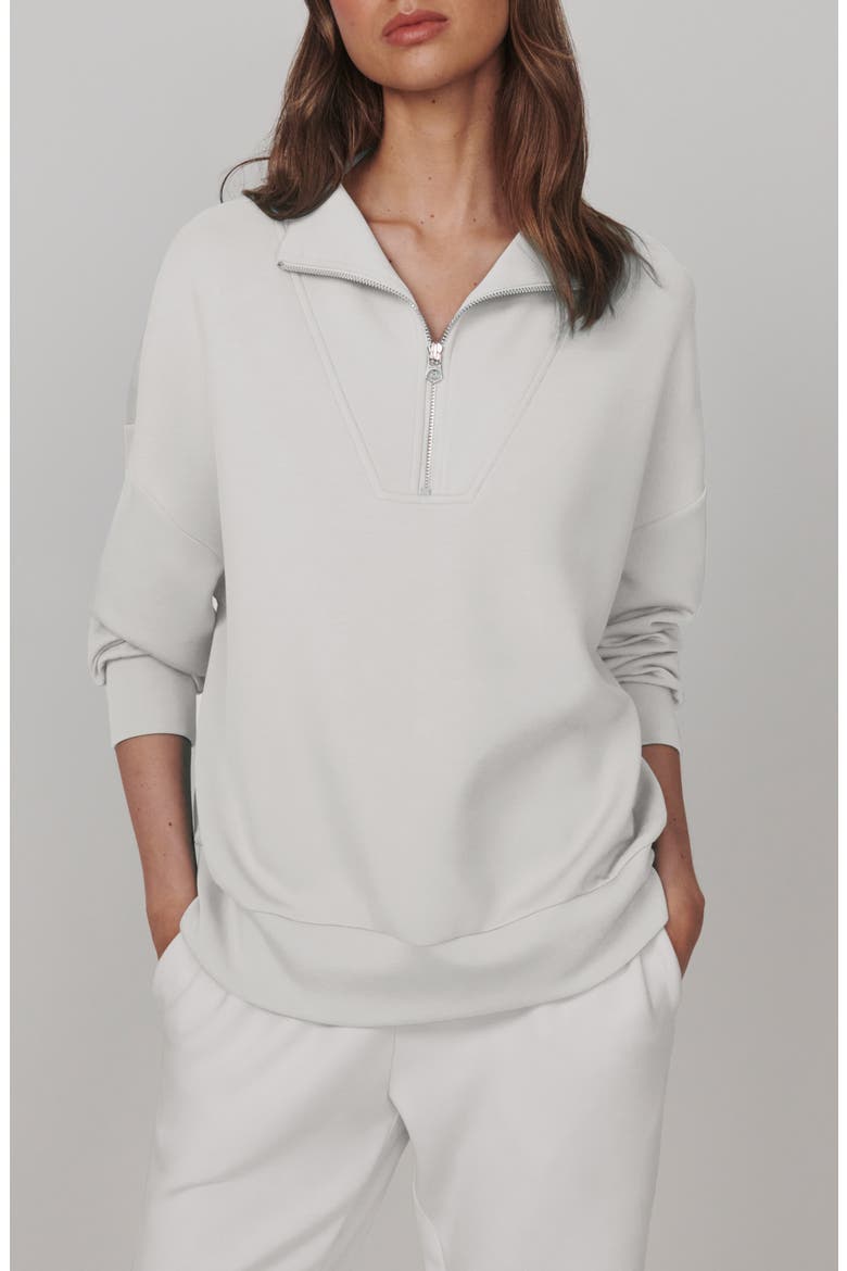 Hawley Half-Zip Sweatshirt, Main, color, WHITE