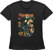 The Nightmare Before Christmas Women's The Nightmare Before Christmas Jack and Sally Comic Cover  Graphic T-Shirt
