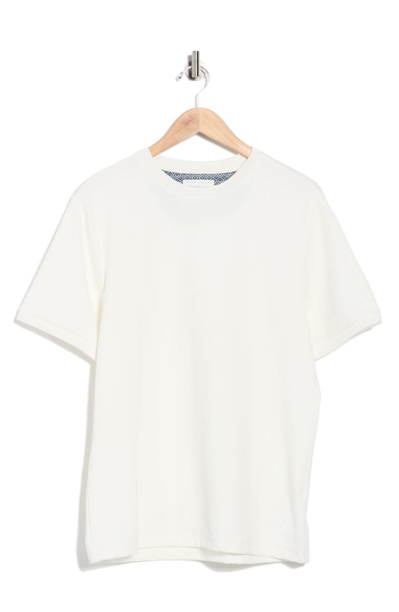 DENIM AND FLOWER Textured T-Shirt, Main, color, White