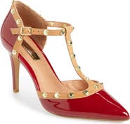 Halogen® 'Martine' Studded T-Strap Pump