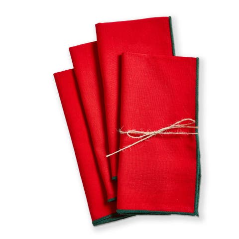 Color Pop Red Cloth Napkins for Christmas Kitchen Textiles