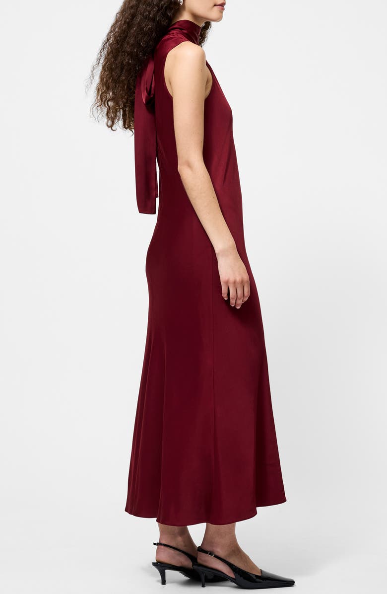 Ennis Bow Back Sleeveless Satin Maxi Dress