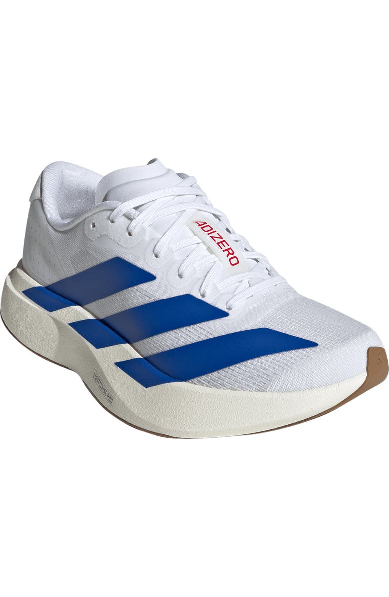 adidas Kids' Adizero Evo SL Running Shoe, Main, color, White/ Royal Blue/ Ruby