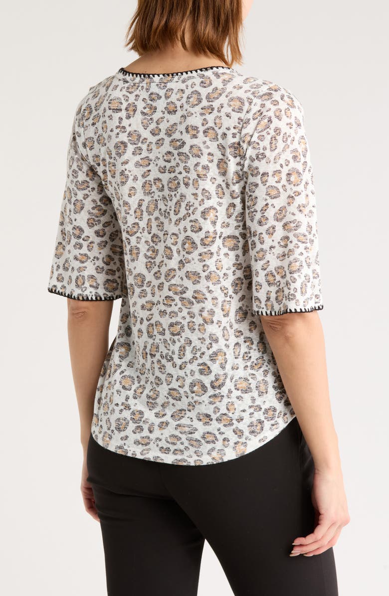 Bobeau Contrast Stitch T-Shirt, Alternate, color,