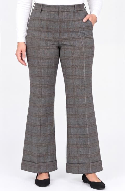 Cuffed Flare Trousers